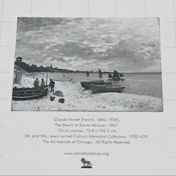 Monet The Beach at Sainte-Adresse sheet - Picture 6 of 6